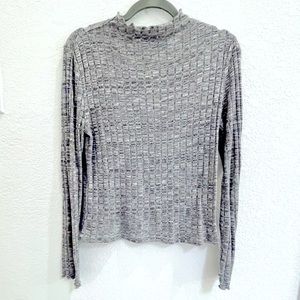 SHEIN Long Sleeve Gray Top